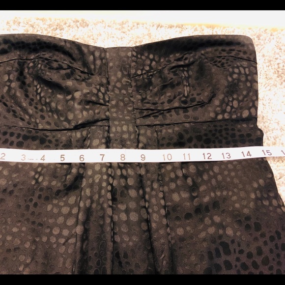 WHBM Black Silk Dress Strapless Size 2 - Picture 7 of 8